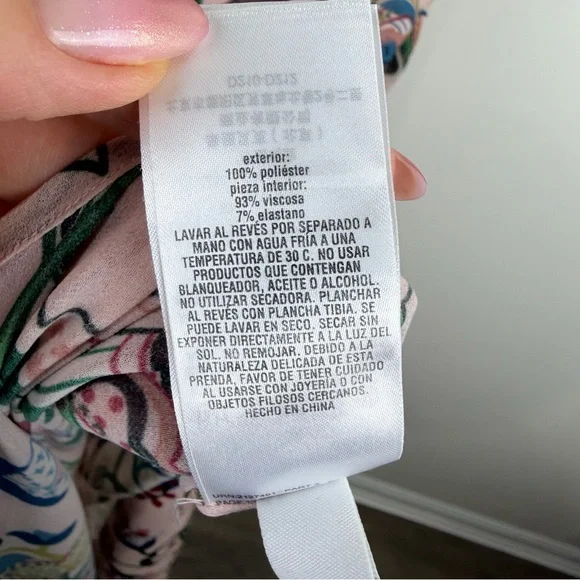 Ted Baker Pink Jungle Floral Maxi Dress Belted Sleeveless Occasion US 6 - Picture 12 of 12